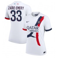 Maglia Calcio Paris Saint-Germain Warren Zaire-Emery #33 Seconda Divisa Donna 2024-25 Manica Corta